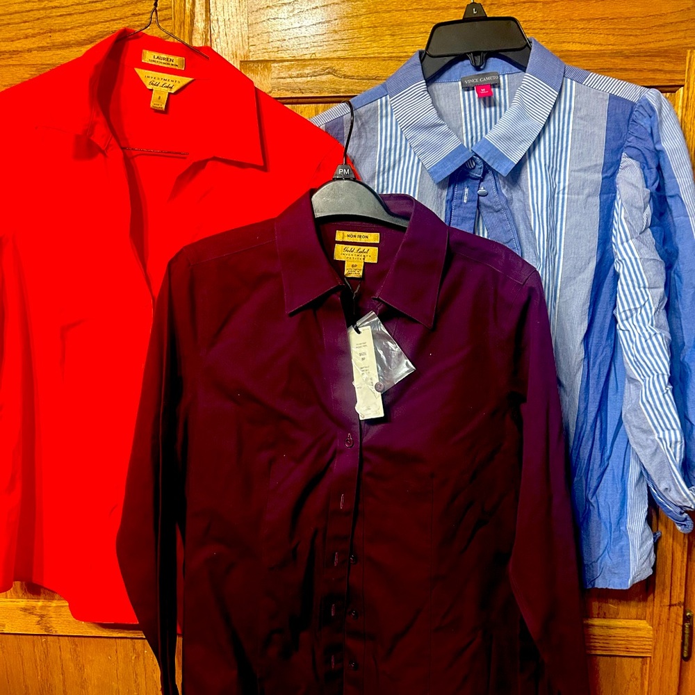 Men's Red and Purple Shirts